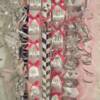 Senior Silver, White & Pink Loop Name Ribbons