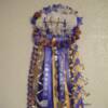 12" Blue & Gold Football Garter